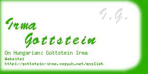 irma gottstein business card